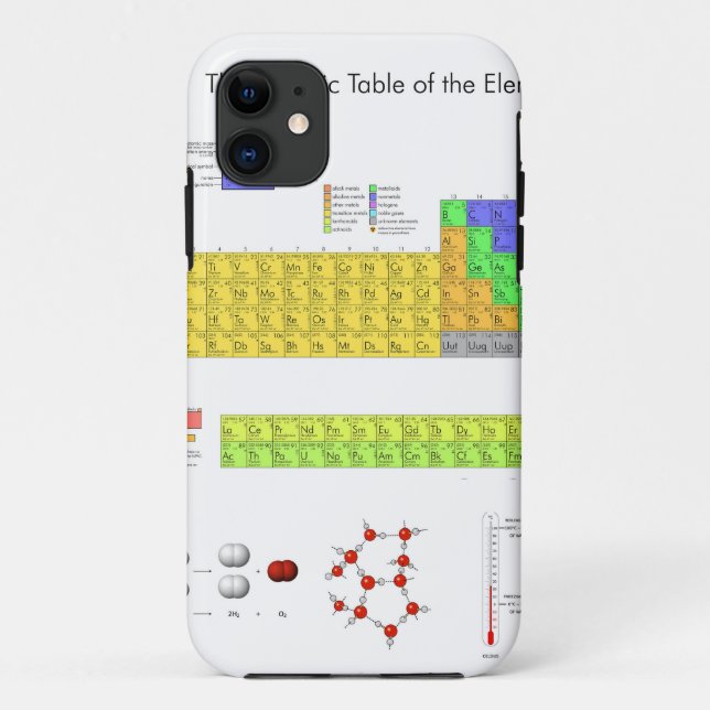 Funda De Case-Mate Para iPhone Tabla periódica científica de los elementos (Reverso)