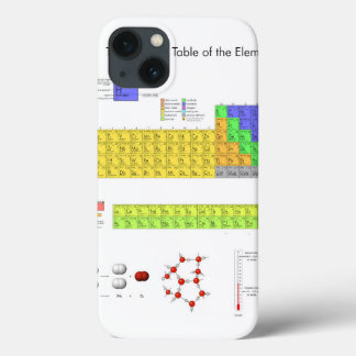 Funda Para iPhone 13 Tabla periódica científica de los elementos