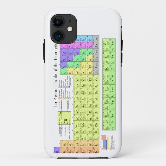 Funda De Case-Mate Para iPhone Tabla periódica de elementos (Reverso)