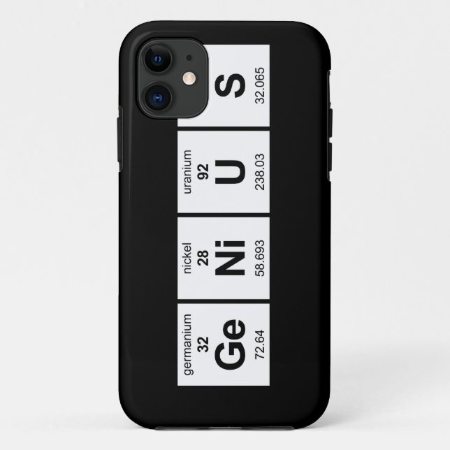 Funda De Case-Mate Para iPhone Tabla periódica del genio (Reverso)