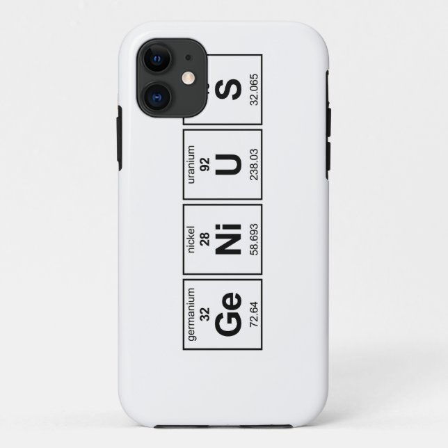 Funda De Case-Mate Para iPhone Tabla periódica del genio (Reverso)