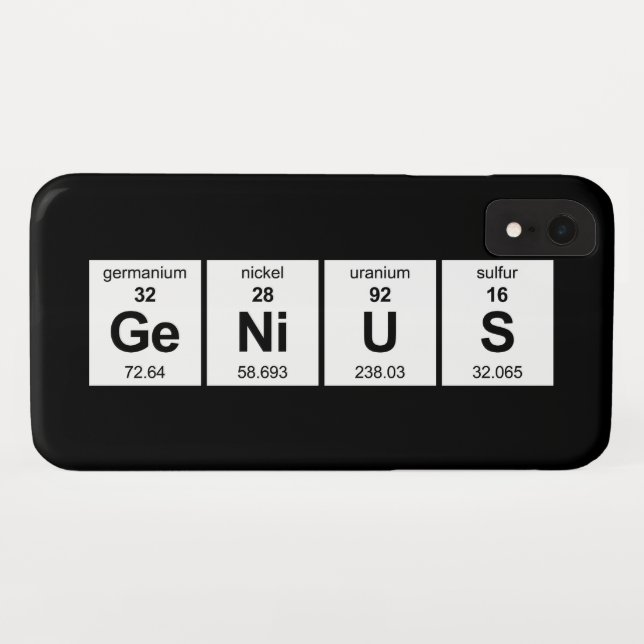 Funda De Case-Mate Para iPhone Tabla periódica del genio (Reverso (horizontal))