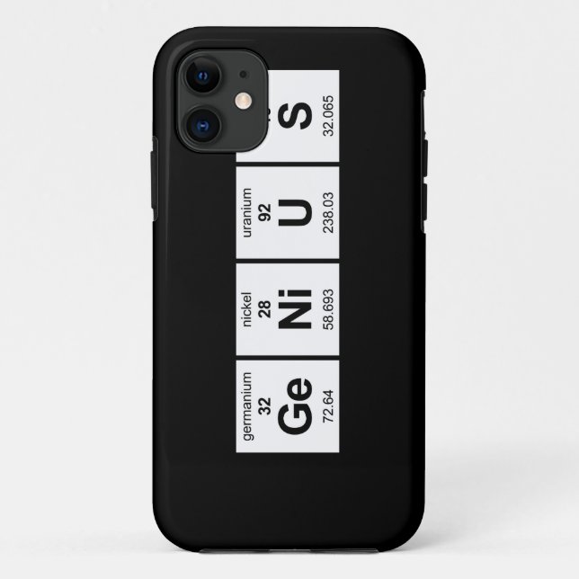 Funda De Case-Mate Para iPhone Tabla periódica del genio (Reverso)