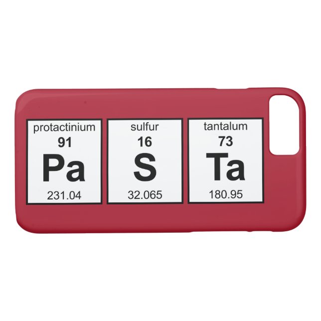 Funda De Case-Mate Para iPhone Tabla periódica PaSTa (Reverso (horizontal))