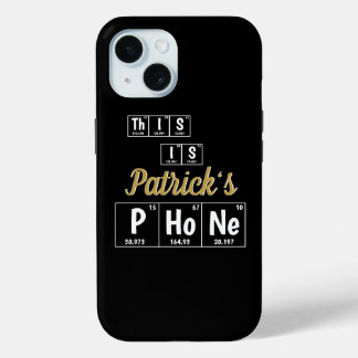 Funda Para iPhone 15 Tabla periódica personalizada de elementos Química