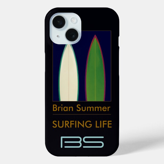Funda De Case-Mate Para iPhone tablas de surf personalizadas (Reverso )