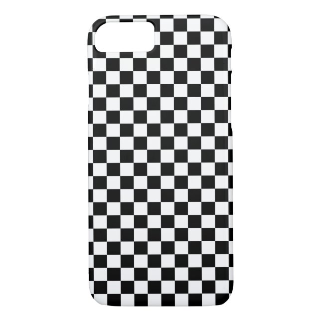 Funda De Case-Mate Para iPhone Tablero blanco negro (Reverso)