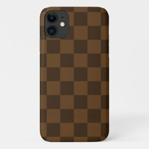 Funda Para iPhone 11 Tablero de ajedrez marrón