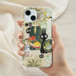Funda Para iPhone 15 Tablero de ánimo de anime verde japonés regalo de