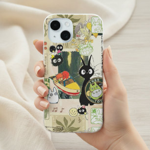 Funda Para iPhone 15 Tablero de ánimo de anime verde japonés regalo de