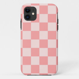 Funda Para iPhone 11 Tablero de cheques rosa