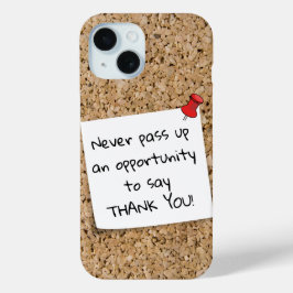 Funda Para iPhone 15 Tablero de corcho de mensajes de plantilla de nota