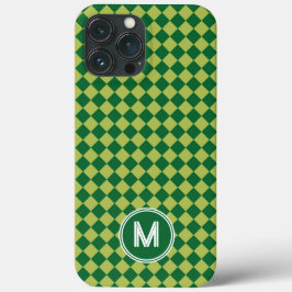 Funda Para iPhone 13 Pro Max Tablero diagonal verde