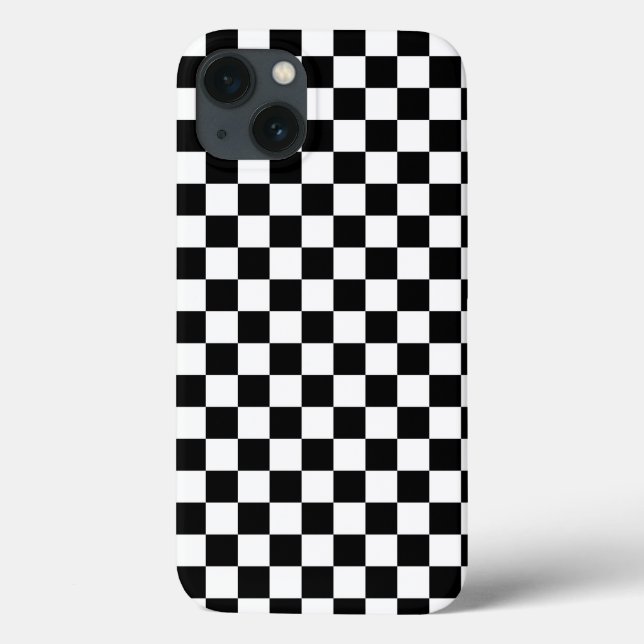 Funda De Case-Mate Para iPhone Tablero negro y blanco (Reverso)