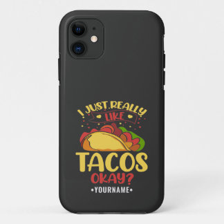 Funda Para iPhone 11 Taco Divertido Diciendo Que Me Gusta Mucho Tacos
