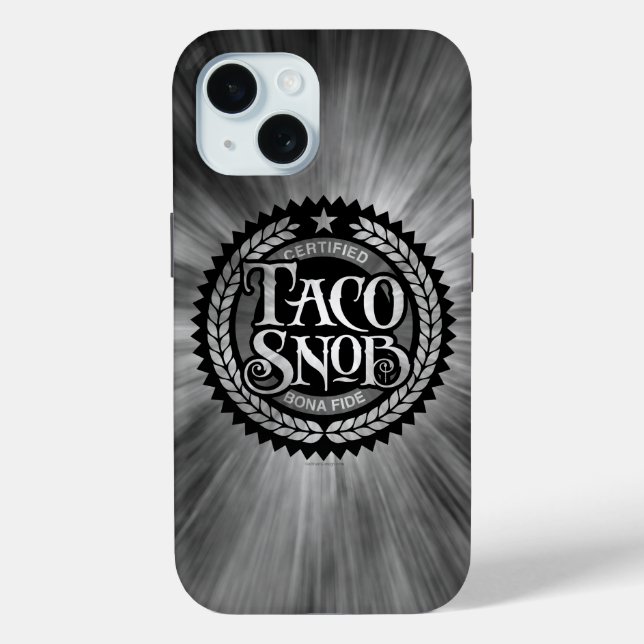 Funda De Case-Mate Para iPhone Taco Snob - divertido amante del taco (Reverso )