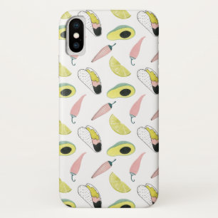 Funda Para iPhone X Taco sobre el amor   Círculo de elementos del tacó