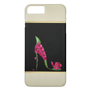 Funda Para iPhone 8 Plus/7 Plus Tacón moderno elegante y femenino, negro, crema, f