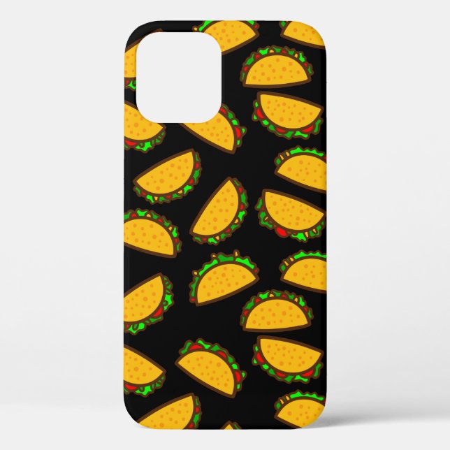 Funda De Case-Mate Para iPhone tacos negros comida mexicana cinco de mayo (Reverso )