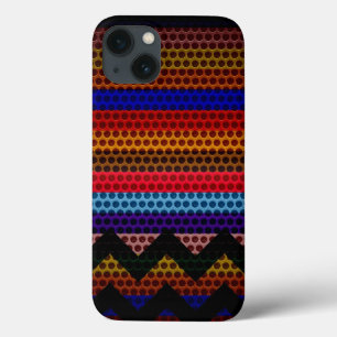 Funda Para iPhone 13 Taladro de acero inoxidable a rayas Metalizado