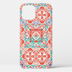 Funda Para iPhone 12 Talavera mexicana: Collage de mosaicos étnicos.