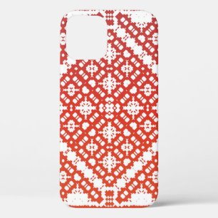 Funda Para iPhone 12 Talavera mexicana ornamental tradicional. Diseño m
