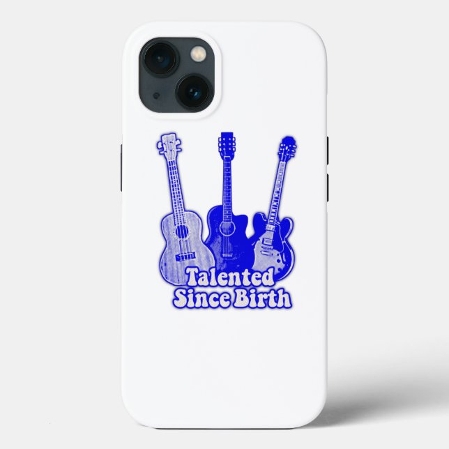 Funda De Case-Mate Para iPhone Talentoso desde su nacimiento. guitarras azules vi (Reverso )