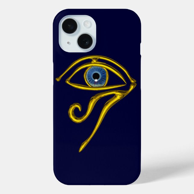 FUNDA DE Case-Mate PARA iPhone TALISMAN AZUL / ORO HORUS OJO (Reverso )