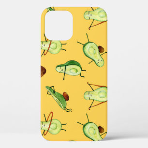 Funda Para iPhone 12 Taller de aguacate: Patrón de acuarela divertida