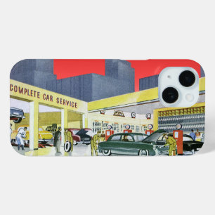 Funda Para iPhone 15 Taller de servicio completo de mecánica de autos a