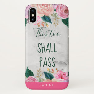Funda Para iPhone X También Pasará El Nombre Personalizado Girly Flora