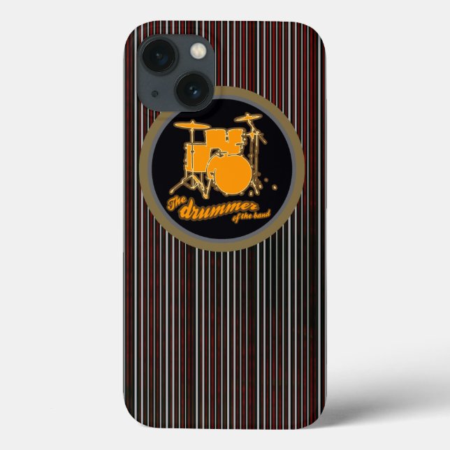 Funda De Case-Mate Para iPhone tambor amarillo rayado (Reverso)