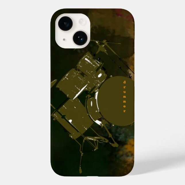 Funda De Case-Mate Para iPhone tambor de rock (Reverso )