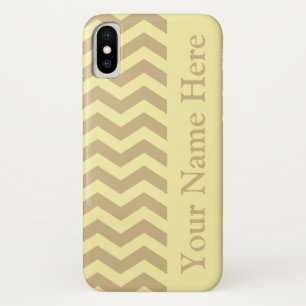 Funda Para iPhone X Tan Cream Neutral Chevrons