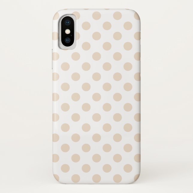 Funda De Case-Mate Para iPhone Tan polka puntos (Reverso)