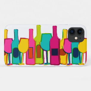 Funda Para iPhone 11 Tapa de botellas de vino coloridas