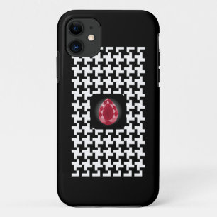title_seo2 Tapa del iPhone 5 de Ruby Stone Pied de Poule