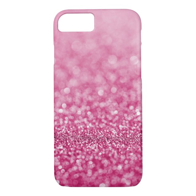 Funda De Case-Mate Para iPhone Tapa del Purpurina de parquetería rosa (Reverso)