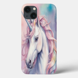 Funda Para iPhone 13 Tapa para iPhone de bollo plateado de unicornio bl