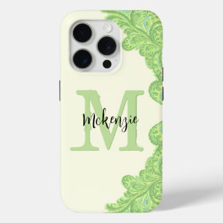 title_seo2 Tapa personalizada del iPhone de Damask de Lime Gr