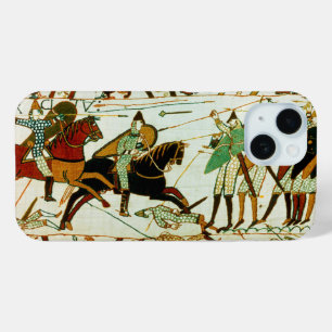 FUNDA PARA iPhone 15 TAPESTRÍA BAYEUX, BATALLA DE ATAQUES, CABALLEROS N