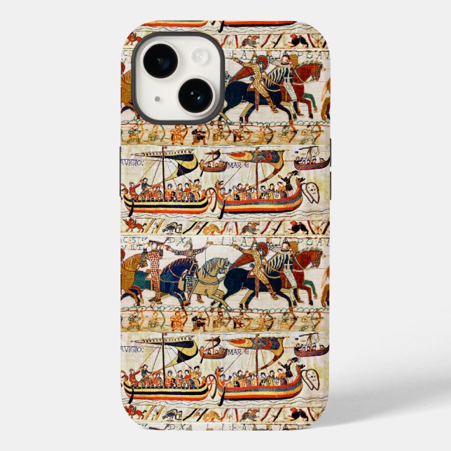FUNDA DE Case-Mate PARA iPhone TAPESTRÍA DE BAYEUX, CABALLEROS NORMANOS, ARCHERS, (Reverso )