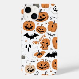 Funda Para iPhone 14 De Case-Mate Tapiz de patrón sin foco de Halloween espumoso y d