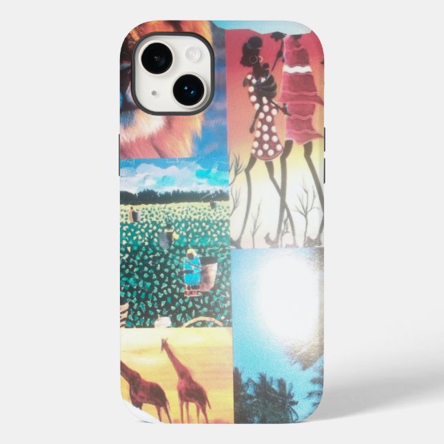 Funda De Case-Mate Para iPhone Tapiz keniano: Vida silvestre, cultura y playa cos (Reverso )