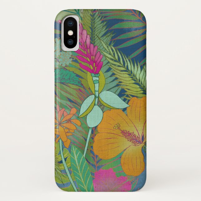 Funda De Case-Mate Para iPhone Tapiz tropical II (Reverso)