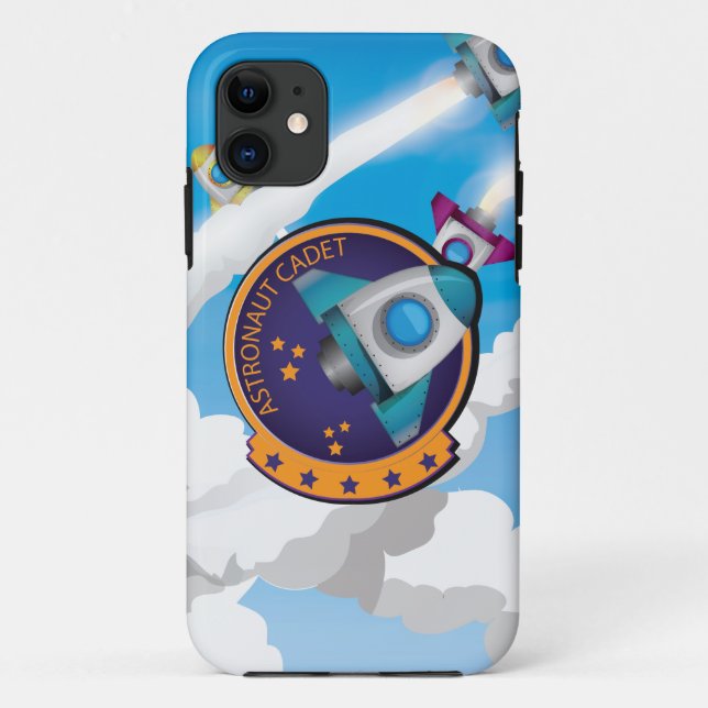 Funda De Case-Mate Para iPhone Tarjeta de cadete astronauta (Reverso)