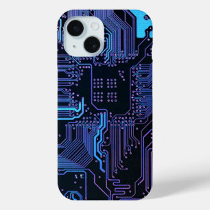 Funda Para iPhone 15 Tarjeta de circuito del equipo Guay Azul