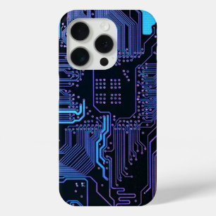 Funda Para iPhone 15 Pro Tarjeta de circuito del equipo Guay Azul
