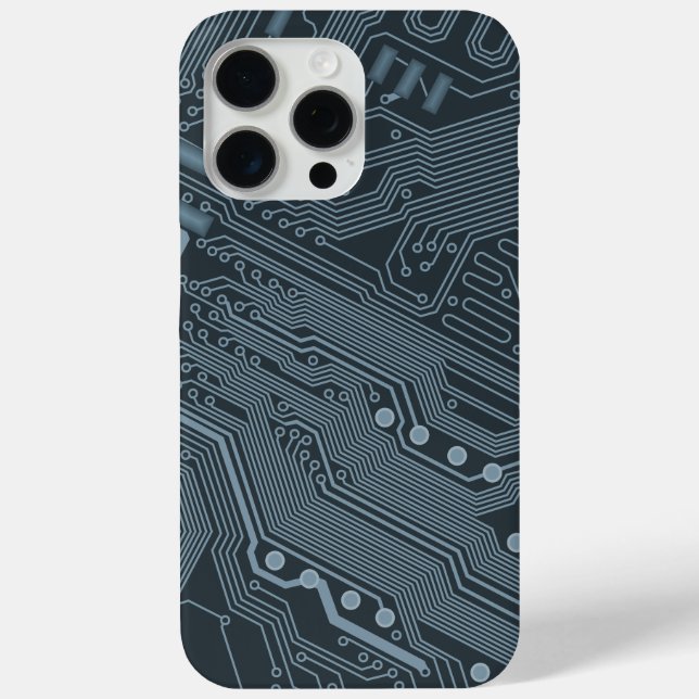 Funda De Case-Mate Para iPhone Tarjeta de circuito gris (Reverso )