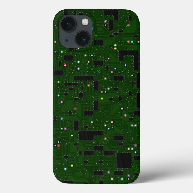 Funda De Case-Mate Para iPhone Tarjeta de circuito verde (Reverso)